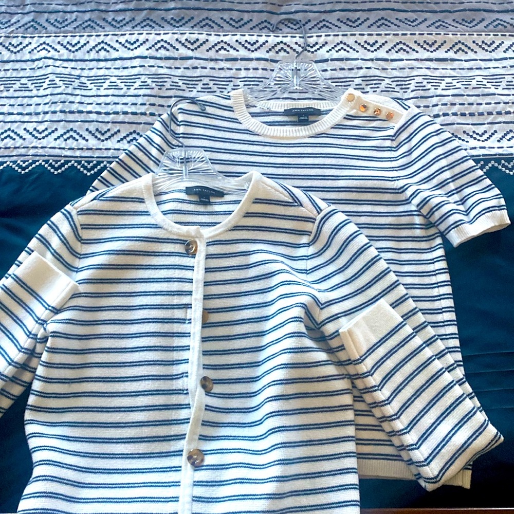 Ann Taylor shell and cardigan set